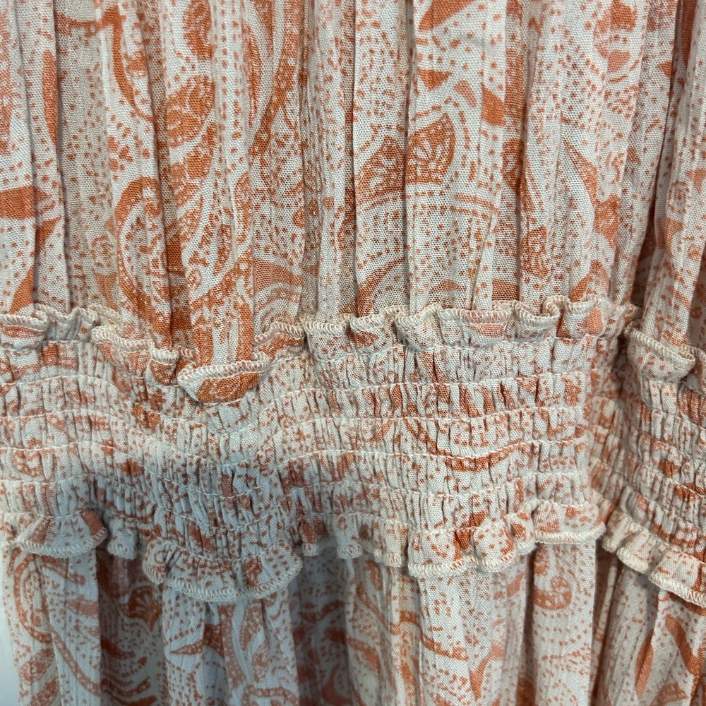 NWT New Directions Off-Shoulder Paisley Midi Dress w Flutter Sleeves. Size PM - Picture 4 of 10